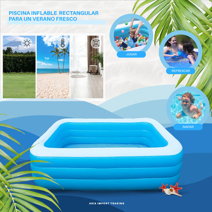 Piscina Inflable Rectangular 210cm