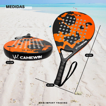 Pala de Padel Naranjo con Negro Modelo 4003
