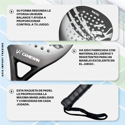 Pala de Padel Gris con Negro Modelo 4013