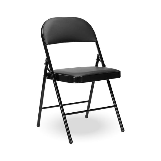 Silla Plegable Negra Acolchada