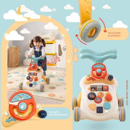 Andador Infantil Multifuncional con Juegos y Volante Musical