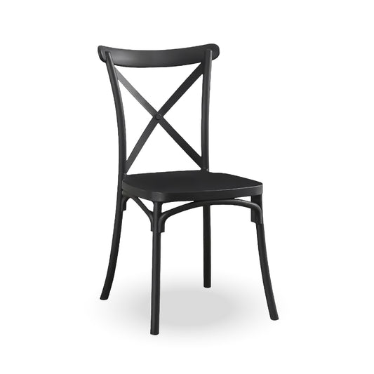 Silla Negra con Respaldo Cruzado