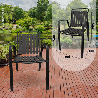 Silla de Terraza estilo Madera Negra