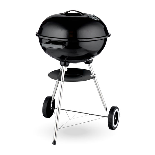 Parrilla a Carbón con Tapa y Ruedas – Tipo Kettle 43 cm